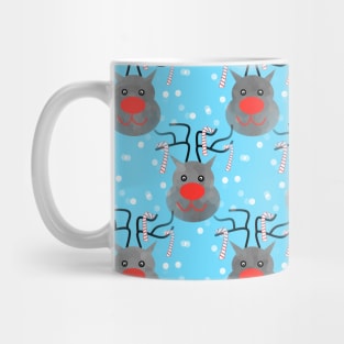 WHITE Christmas Reindeers Mug